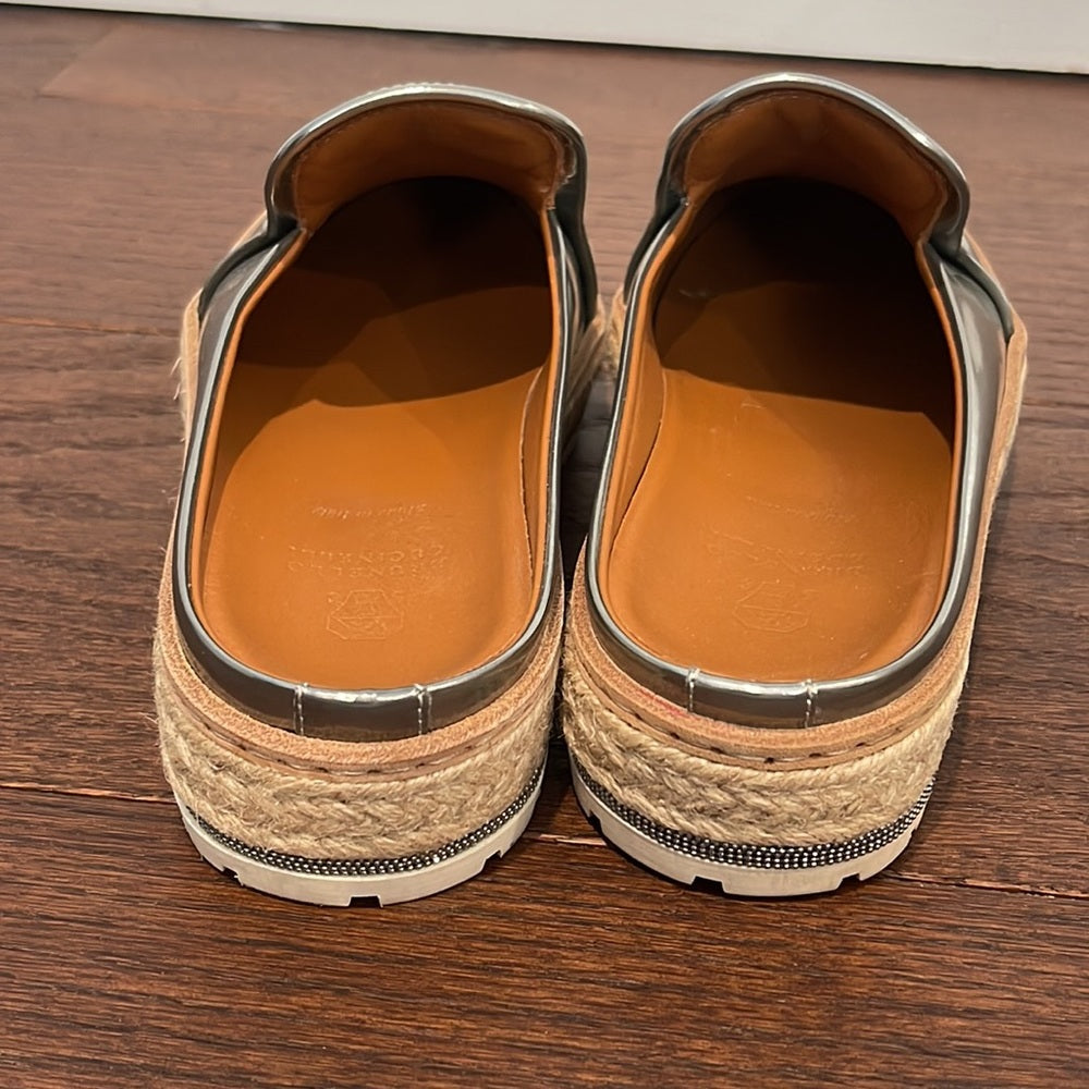 Brunello Cucinelli Women’s Silver Slides Size 37/7