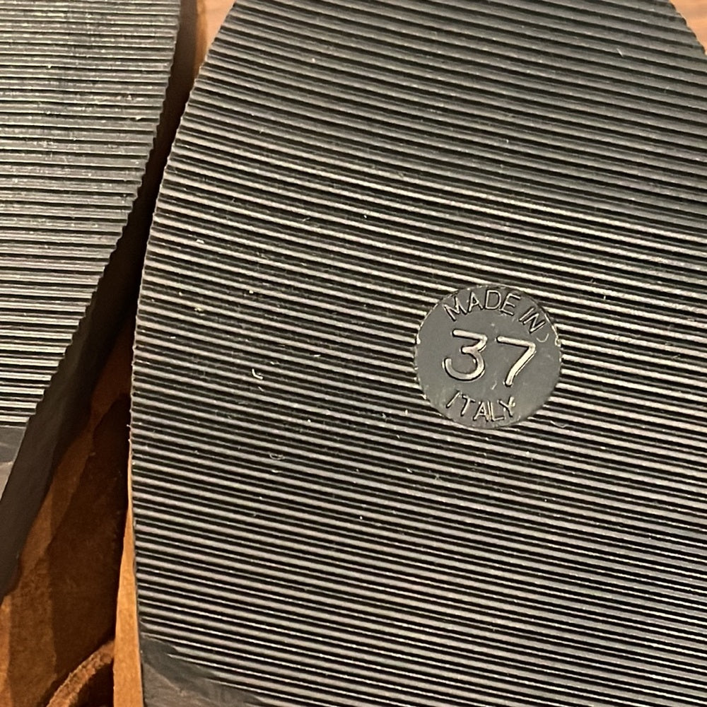 NWOT Re/Done Brown Suede and Shearling Clogs Size 37/7