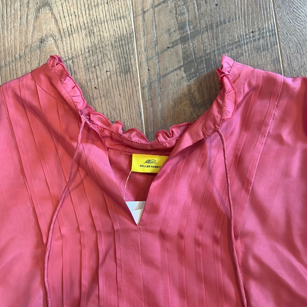 Roberta Roller Rabbit Woman’s Coral Blouse Size Extra Large