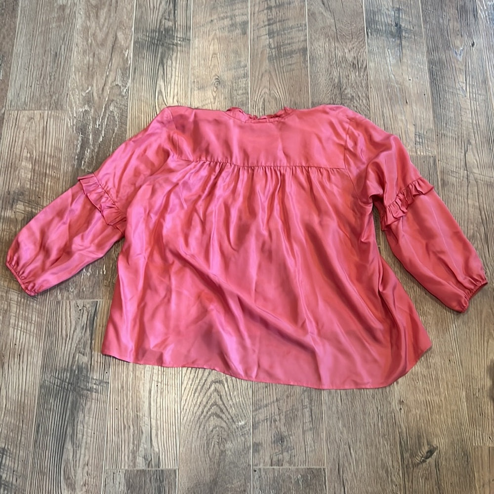 Roberta Roller Rabbit Woman’s Coral Blouse Size Extra Large