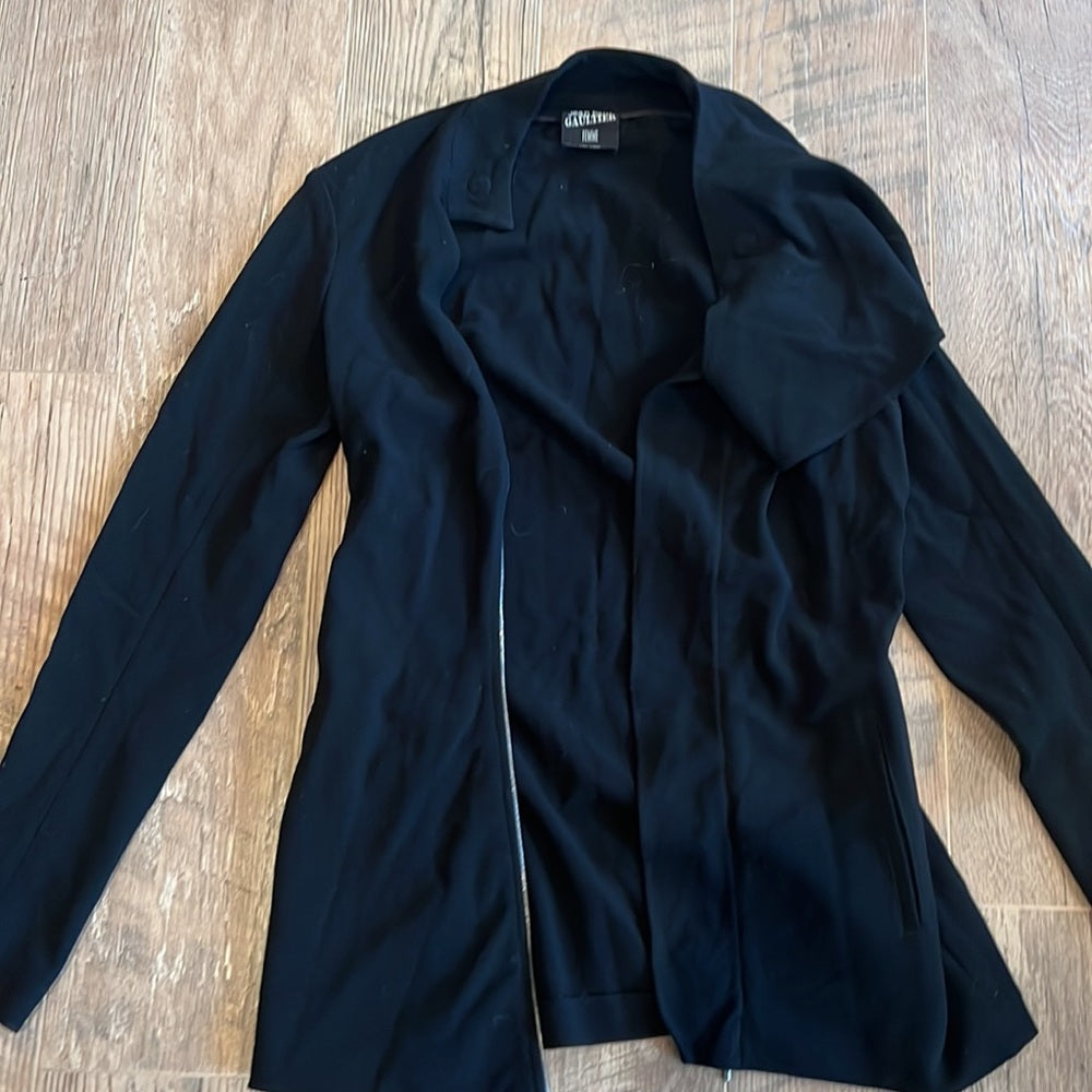 Jean Paul Gaultier Woman’s Black Crepe Jacket Size 10