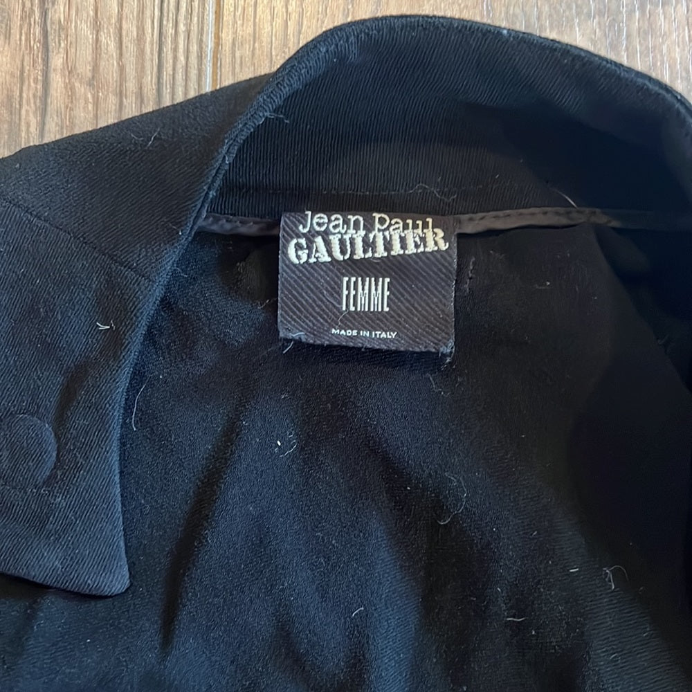 Jean Paul Gaultier Woman’s Black Crepe Jacket Size 10