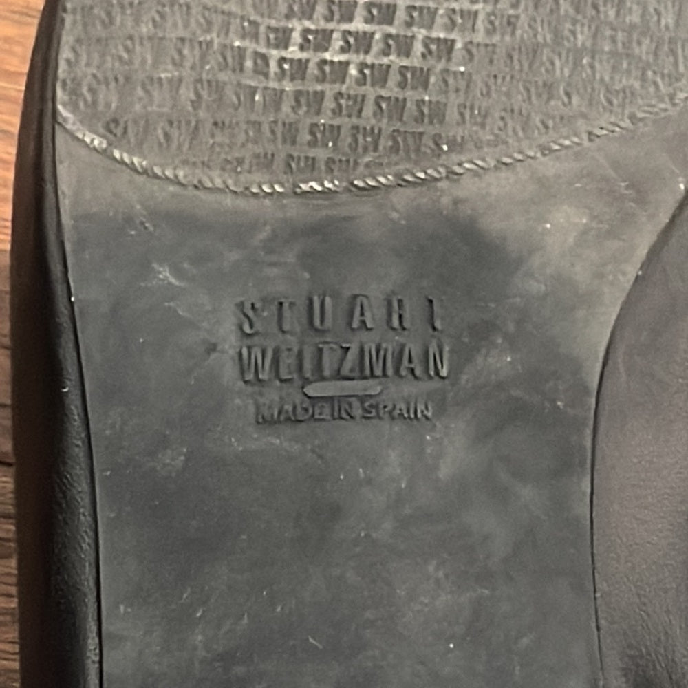 Stuart Weitzman Women’s Black Leather Flats Size 11
