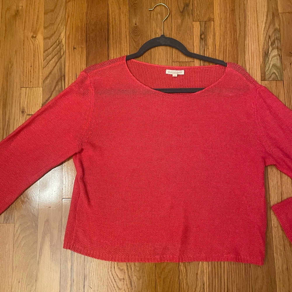 Eileen Fisher Salmon Sweater Size Small