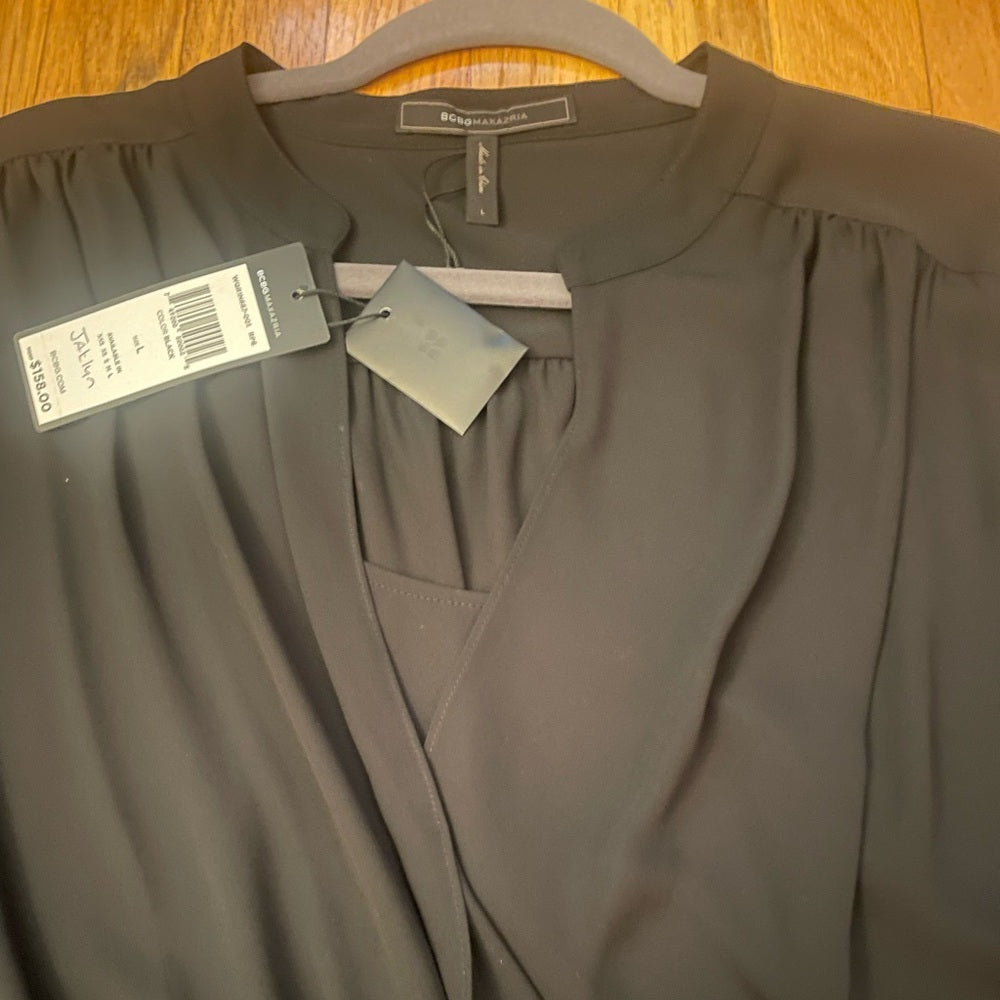 NWT BCBCMaxArzia New Black Long Sleeve Size Large