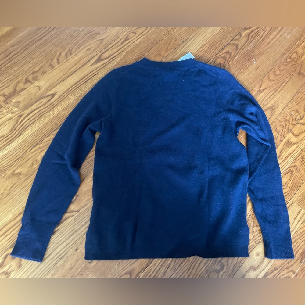 NWT J. Crew Navy Cashmere Sweater Size Medium