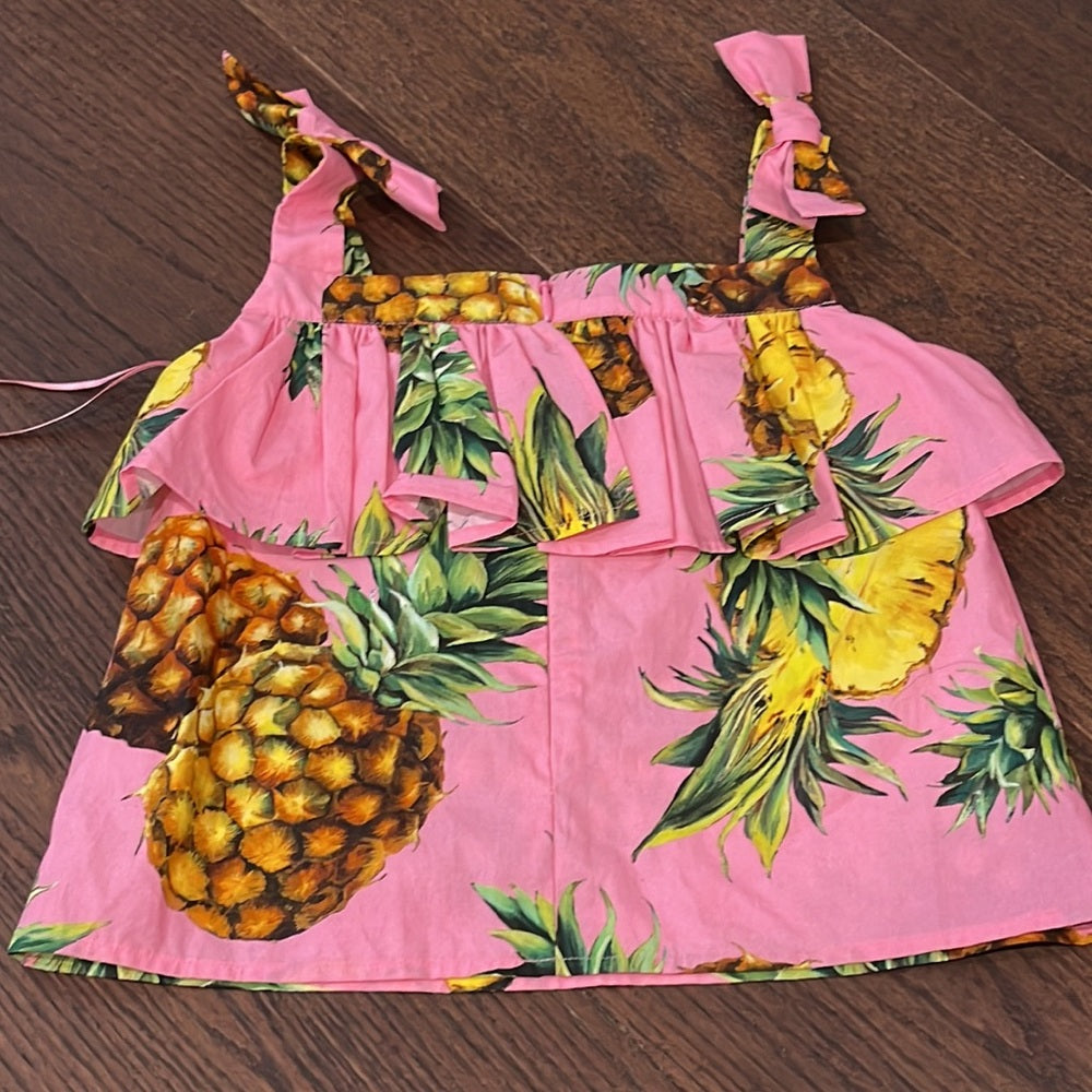 Dolce & Gabbana Pink Girls Set Tank Top Size 6 and Shorts Size 4