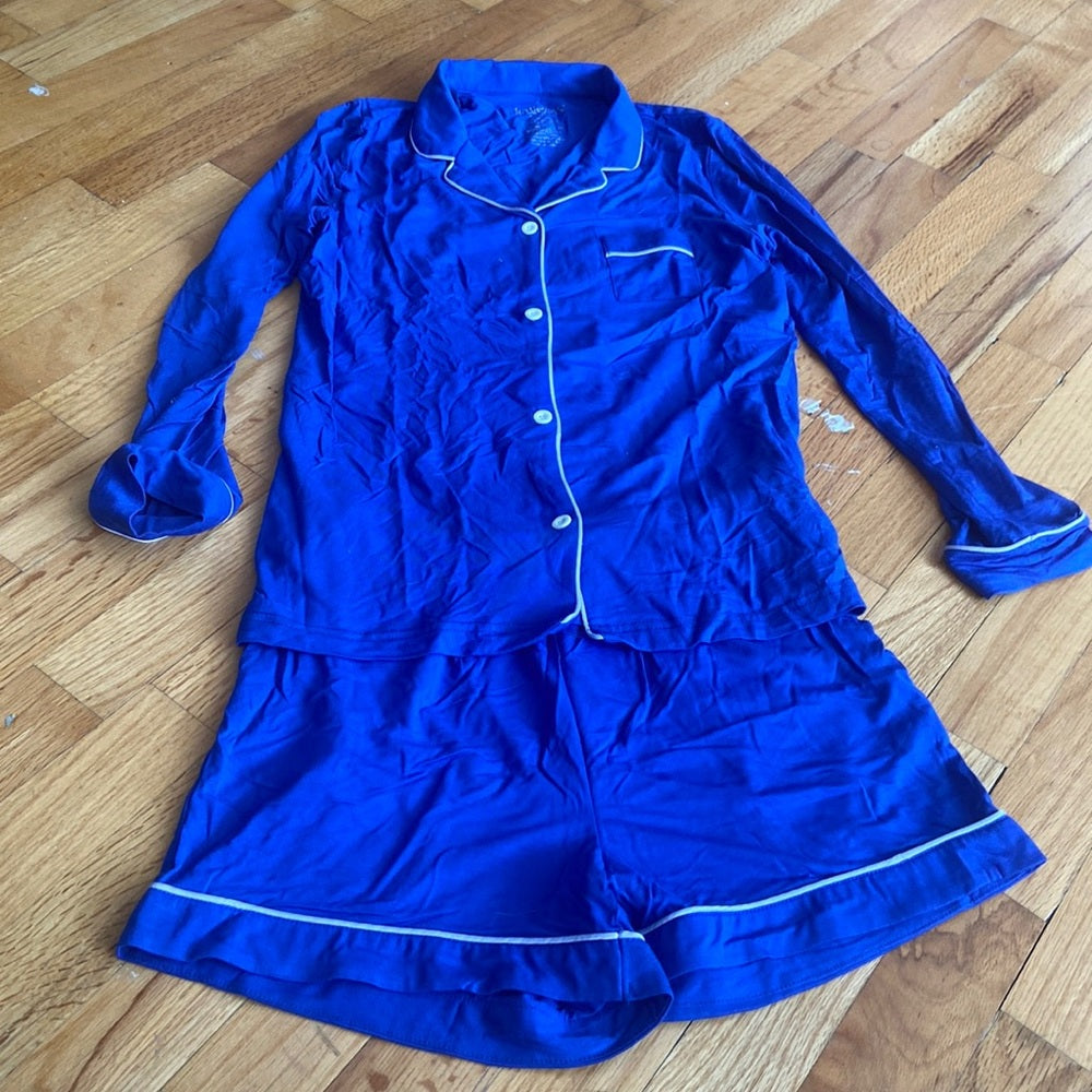 Juniors Katiejnyc pajamas. Blue and white. Size L