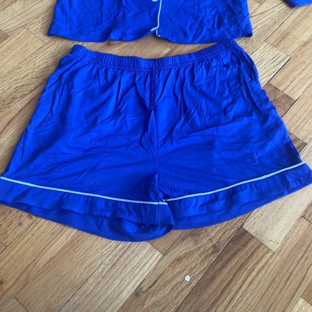 Juniors Katiejnyc pajamas. Blue and white. Size L