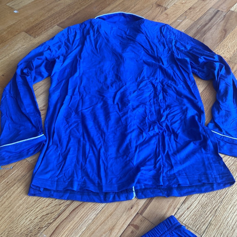 Juniors Katiejnyc pajamas. Blue and white. Size L