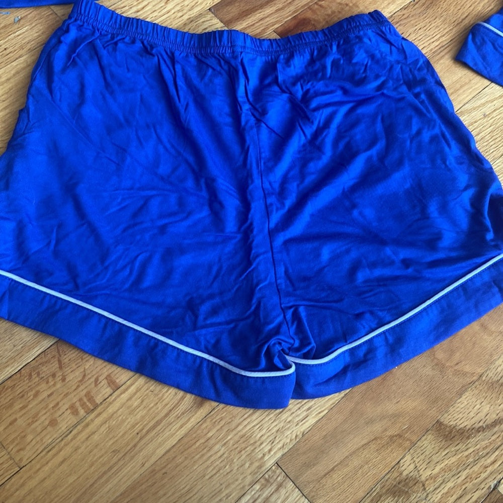 Juniors Katiejnyc pajamas. Blue and white. Size L