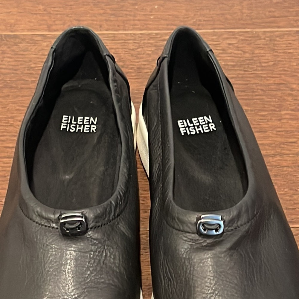 Eileen Fisher Black Slip On Women’s Sneakers Size 7