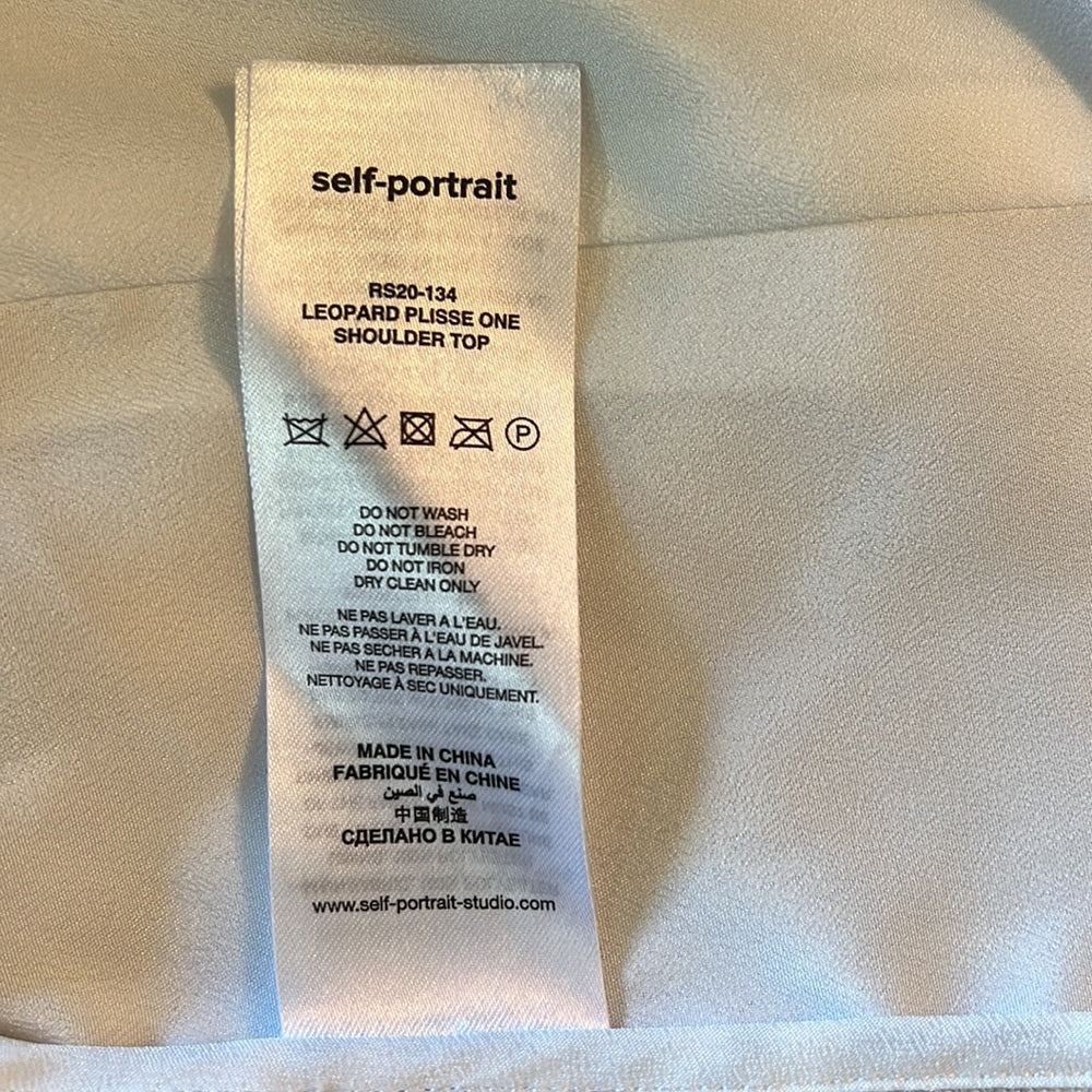 Women’s Self-Portrait one shoulder long sleeve top Size 4