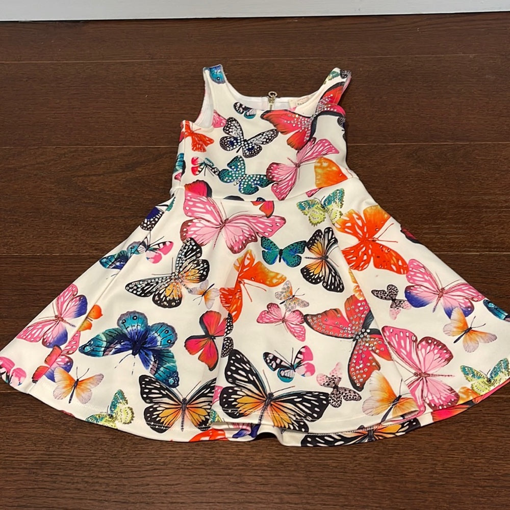 Hannah Banana Butterfly Girls Sleeveless Dress Size 6