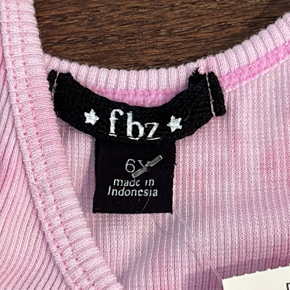 NWT Flowers by Zoe Girls Pink Ribbed and Eyelet Dress Size 6x