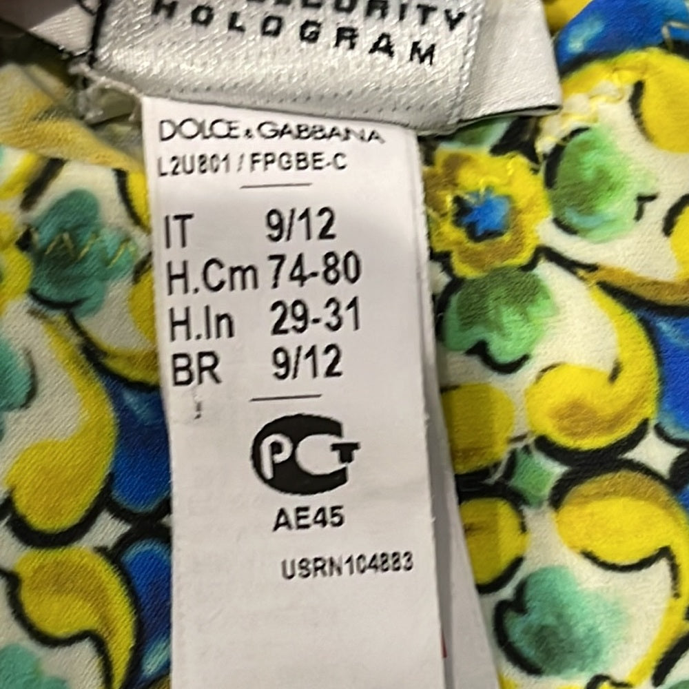 Dolce & Gabbana Girls Bathing Suit Size 9-12 months