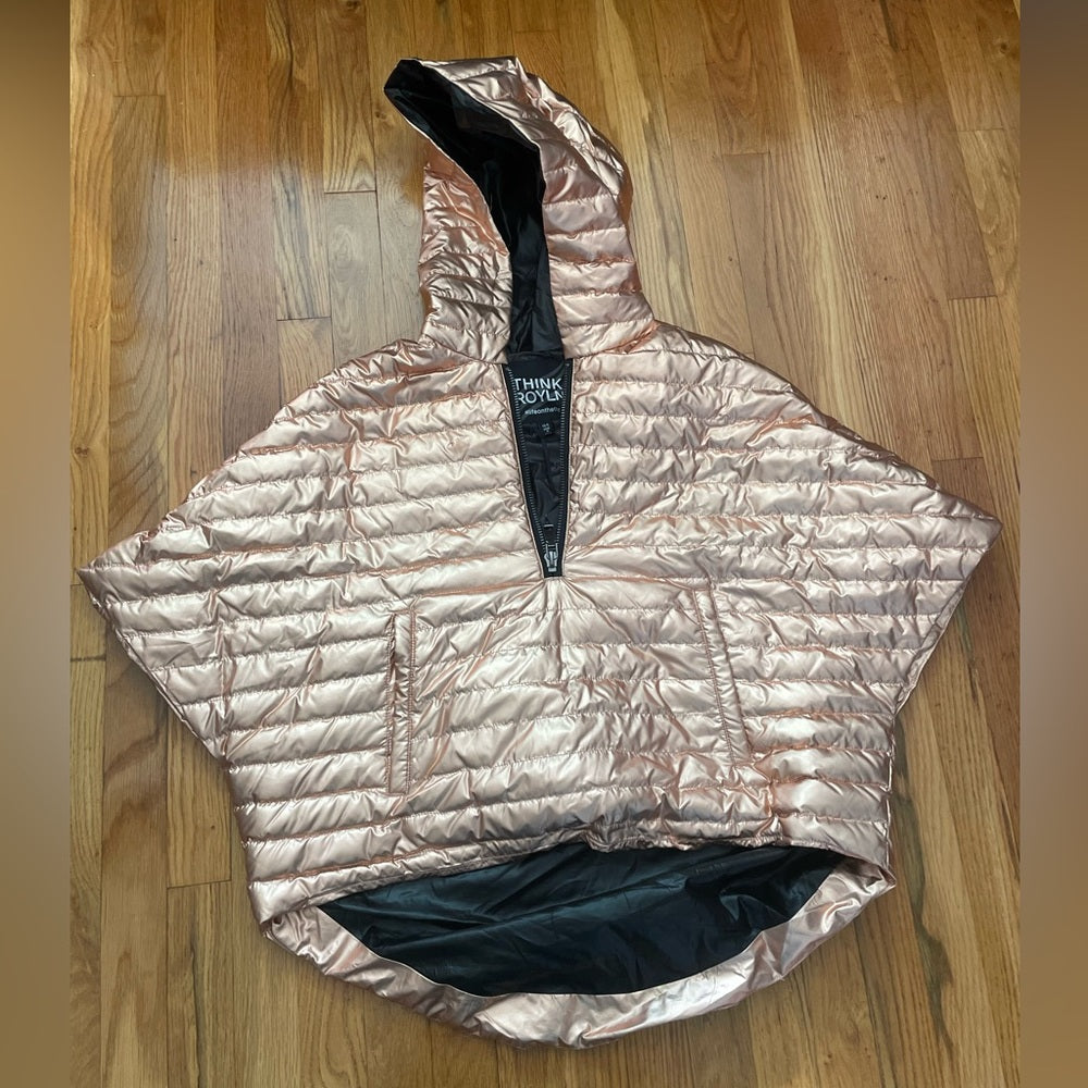 NWT Think Royln Rose Gold Puffer Vest Size XS/S
