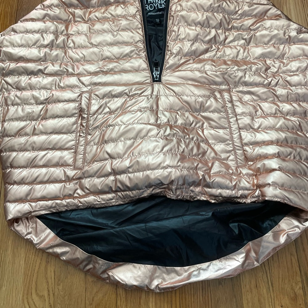 NWT Think Royln Rose Gold Puffer Vest Size XS/S