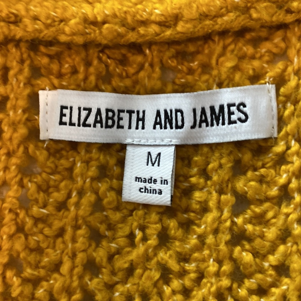 Women’s Elizabeth and James cardigan. Mustard yellow. Size M