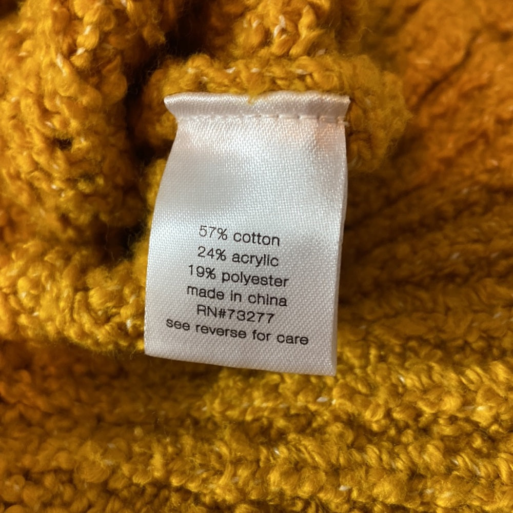 Women’s Elizabeth and James cardigan. Mustard yellow. Size M