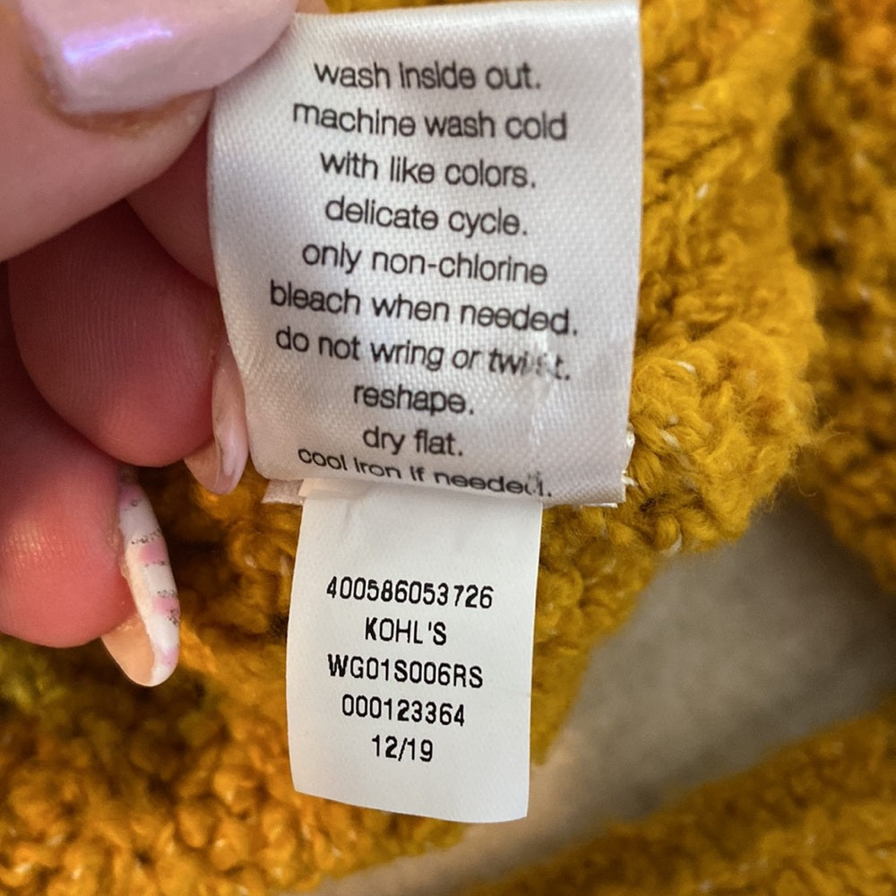 Women’s Elizabeth and James cardigan. Mustard yellow. Size M