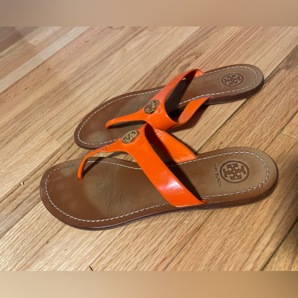 Tory Burch Orange Sandals Size 7.5