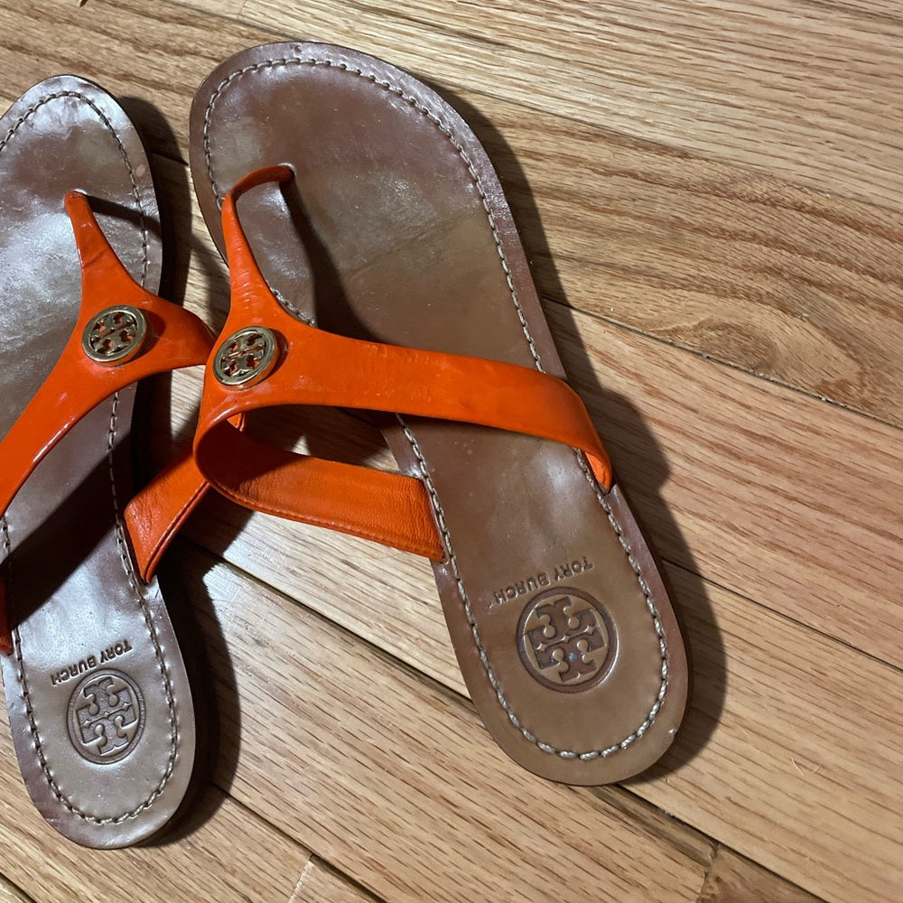 Tory Burch Orange Sandals Size 7.5