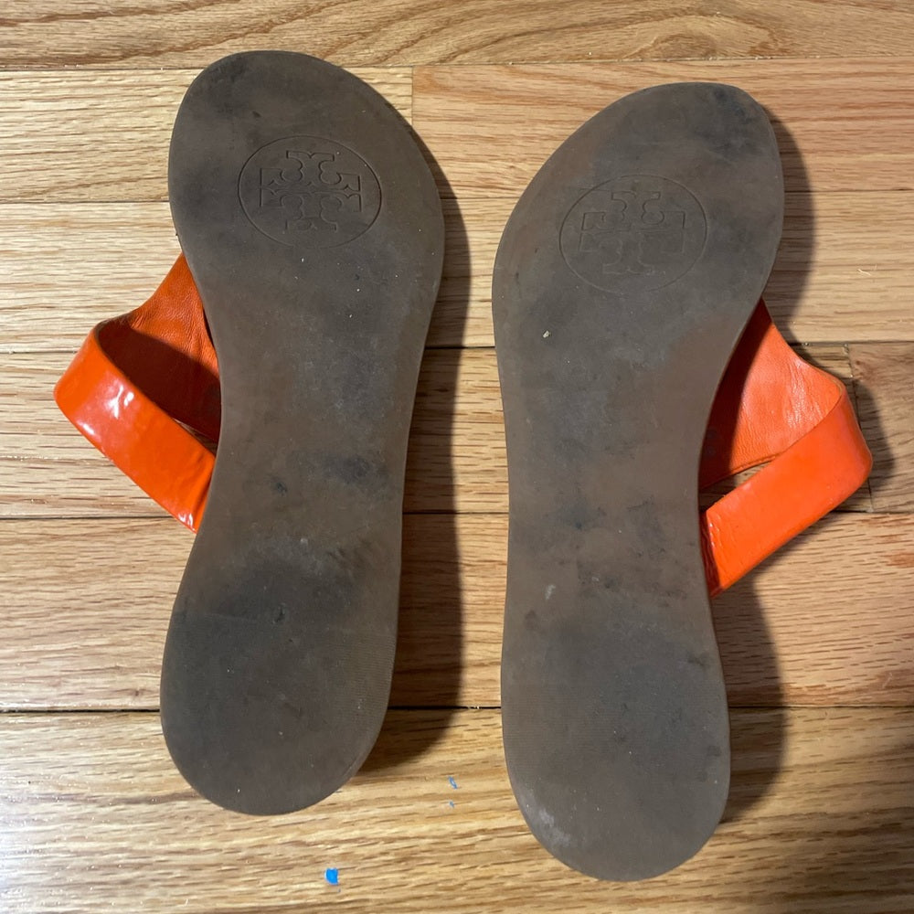 Tory Burch Orange Sandals Size 7.5