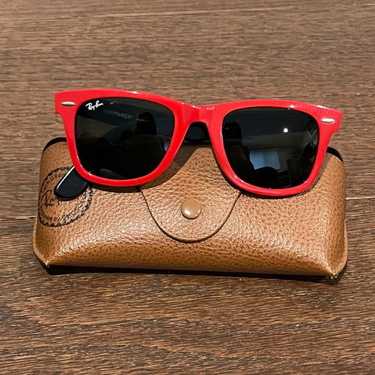 Women’s Red and Black Ray Ban Sunglasses