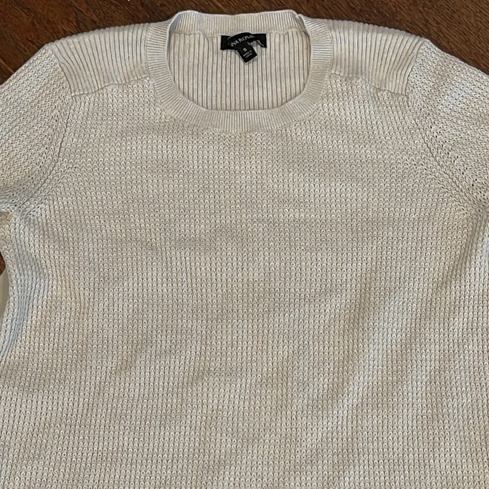 Banana Republic Cream Sweater with Silk Back Size Small