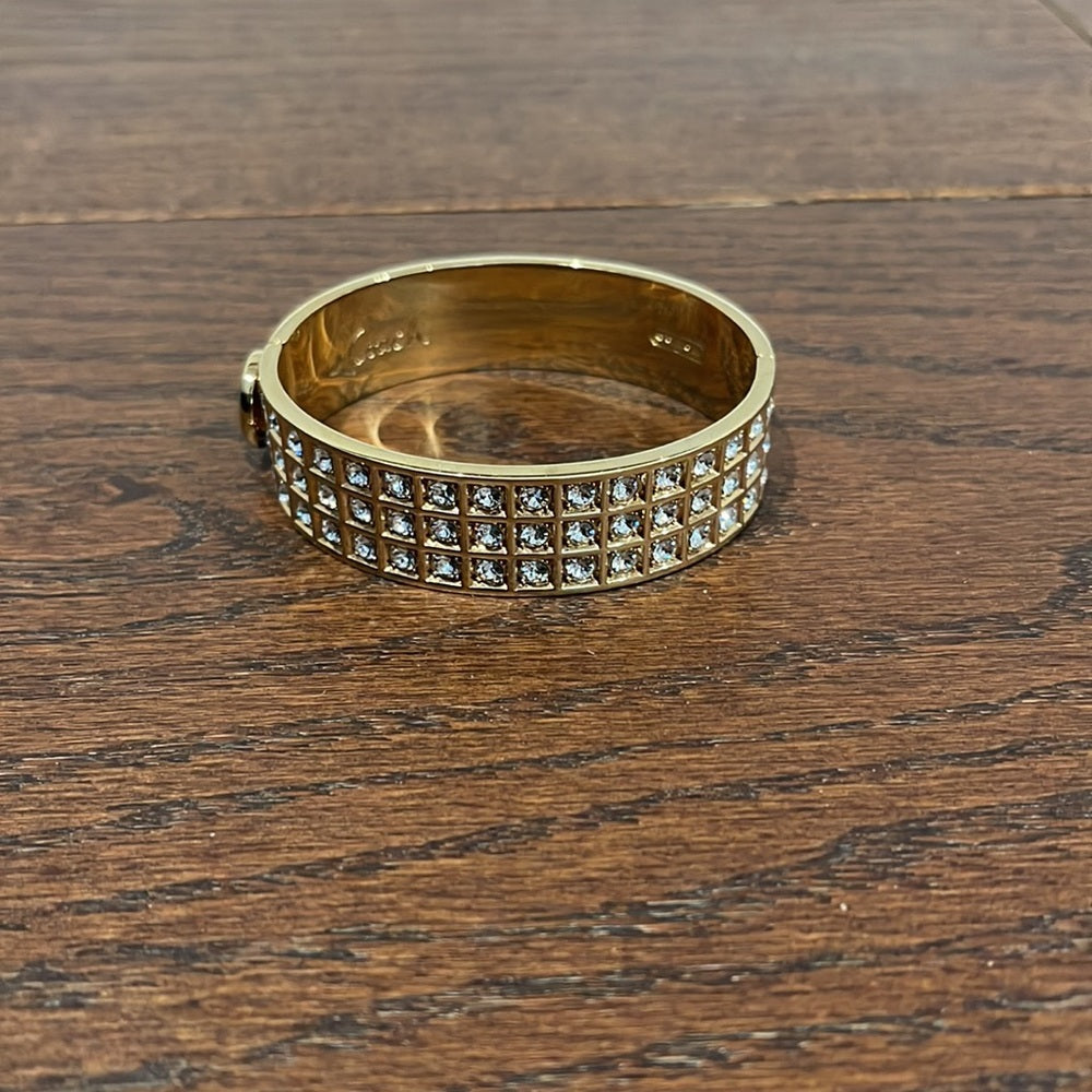 Coach Women’s Gold And Rhinestone Bracelet