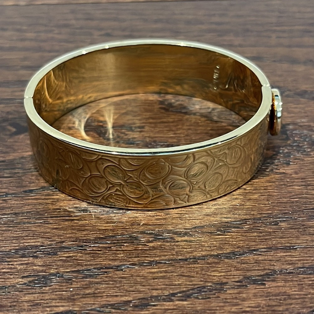 Coach Women’s Gold And Rhinestone Bracelet
