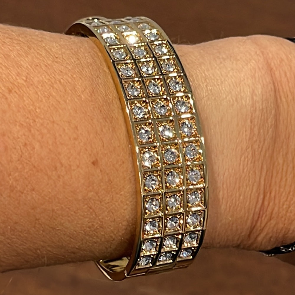 Coach Women’s Gold And Rhinestone Bracelet