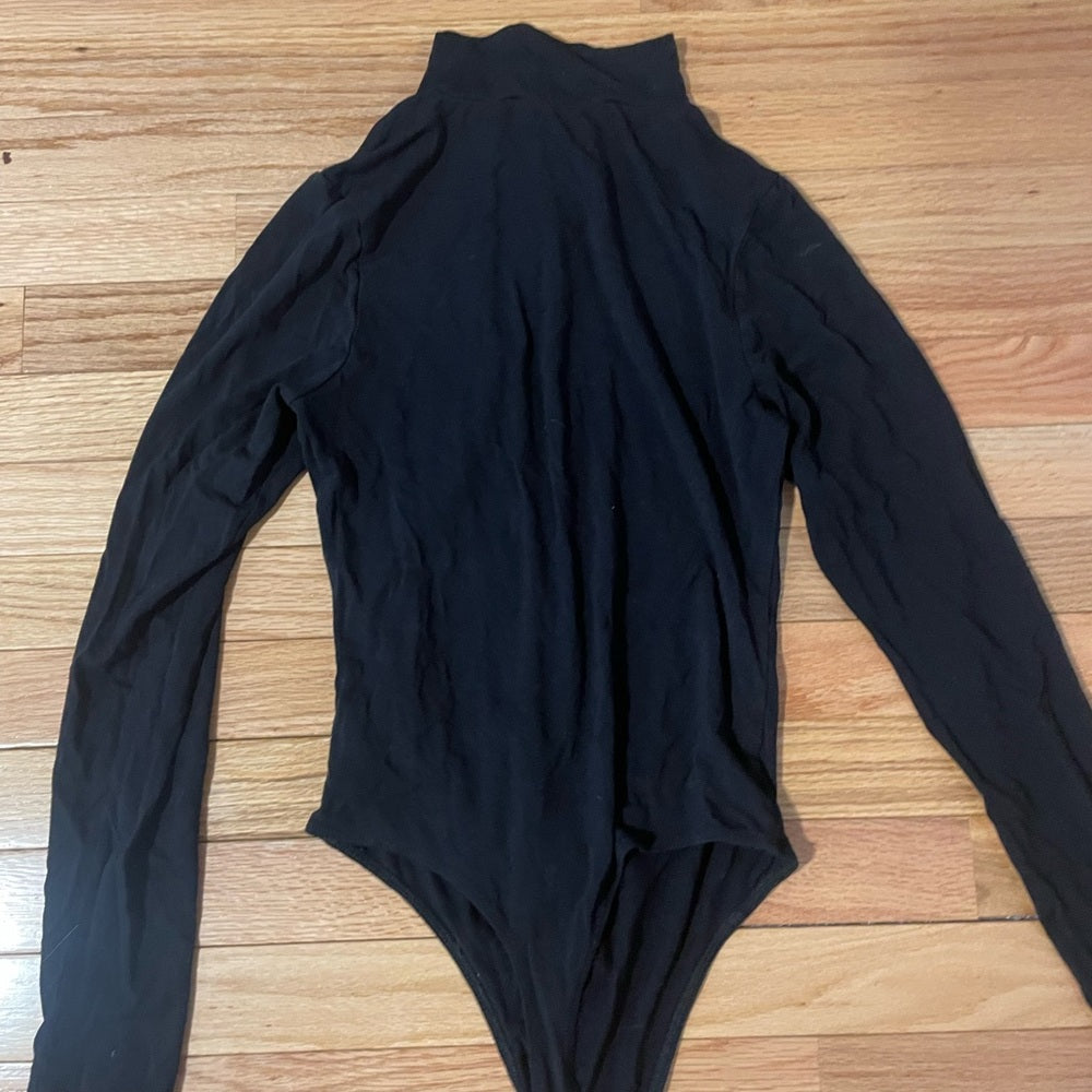Good American Black Turtle Neck Body Suit Size 2