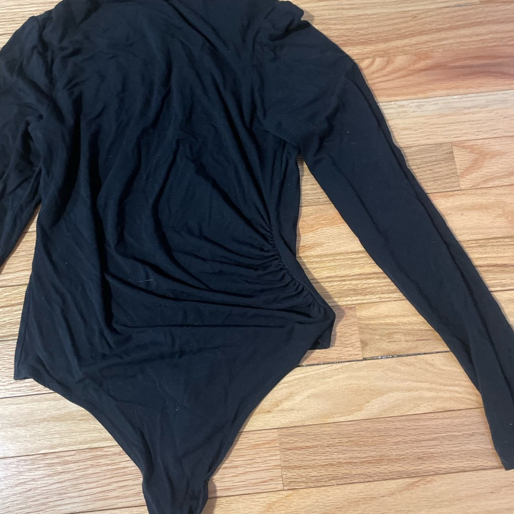 Good American Black Turtle Neck Body Suit Size 2