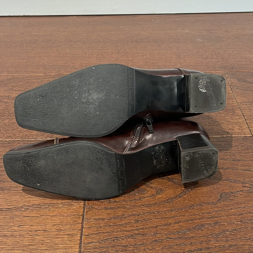 Paul Green Brown Leather Boots Size 6