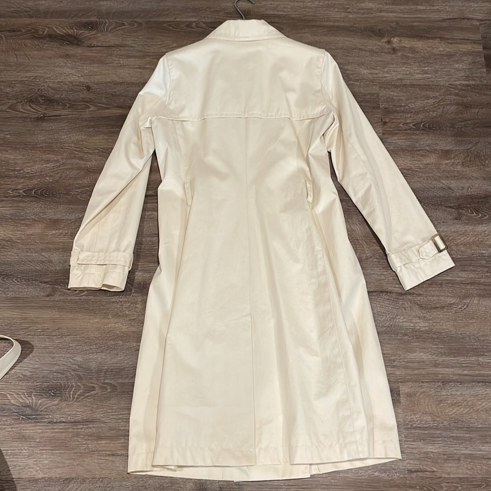Banana Republic Women’s Cream Coat w/ Adjustable Belt - S