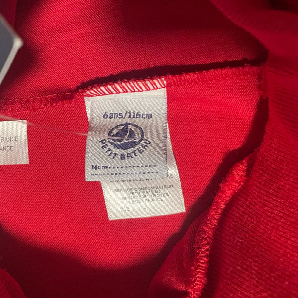 NWT Petit Bateau Red Kids Pants Size 6