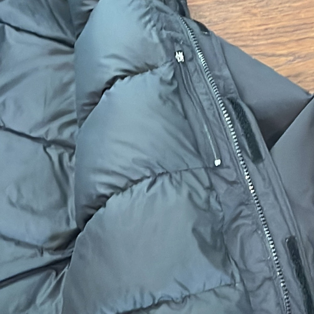 The North Face Girls Black Hooded Belted Winter Jacket Size 14/16