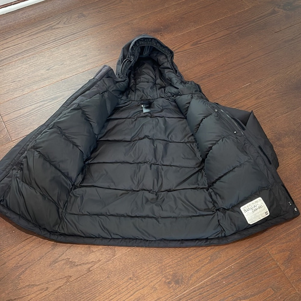 The North Face Girls Black Hooded Belted Winter Jacket Size 14/16