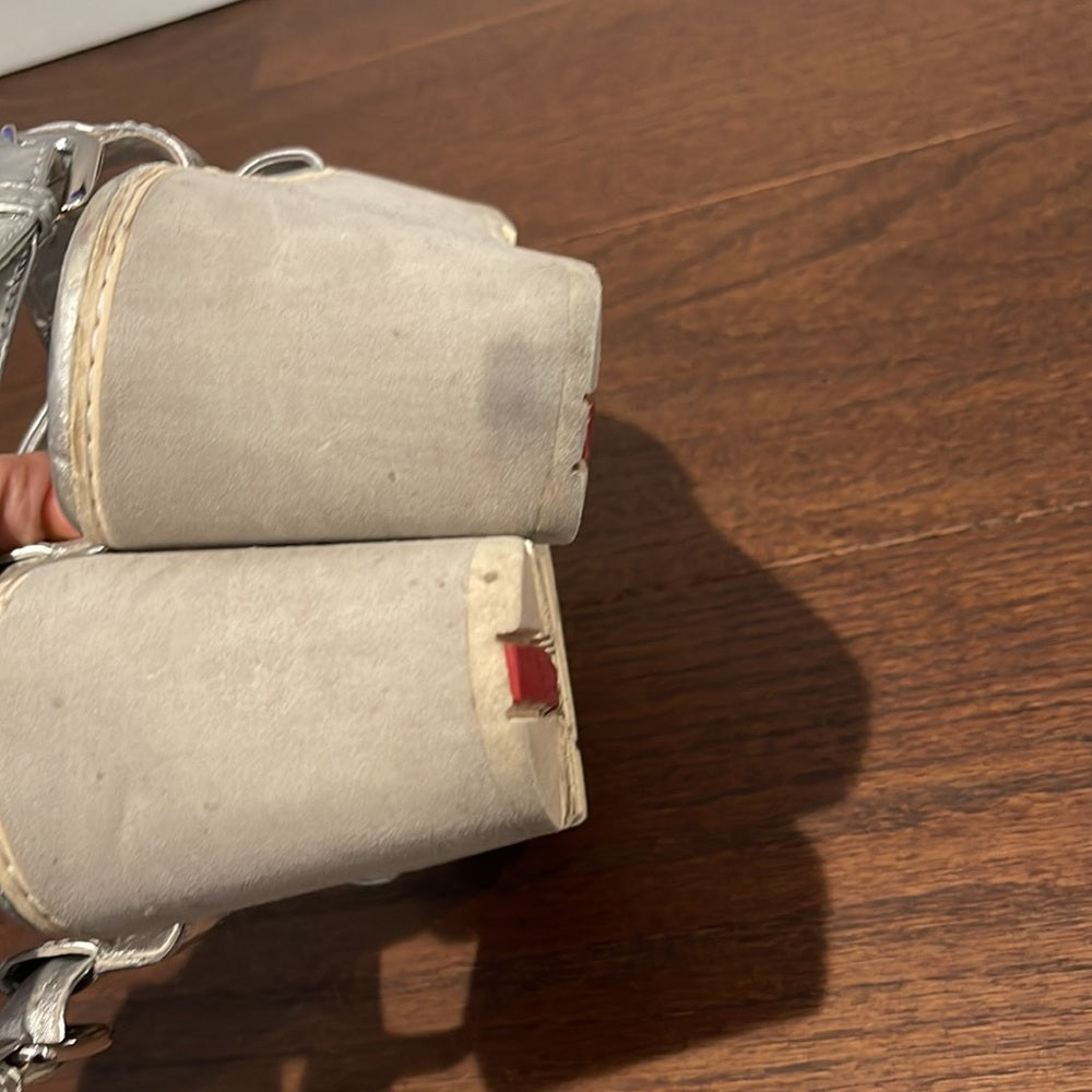 Prada Women’s Silver Platform Sandals Size 38.5/8.5