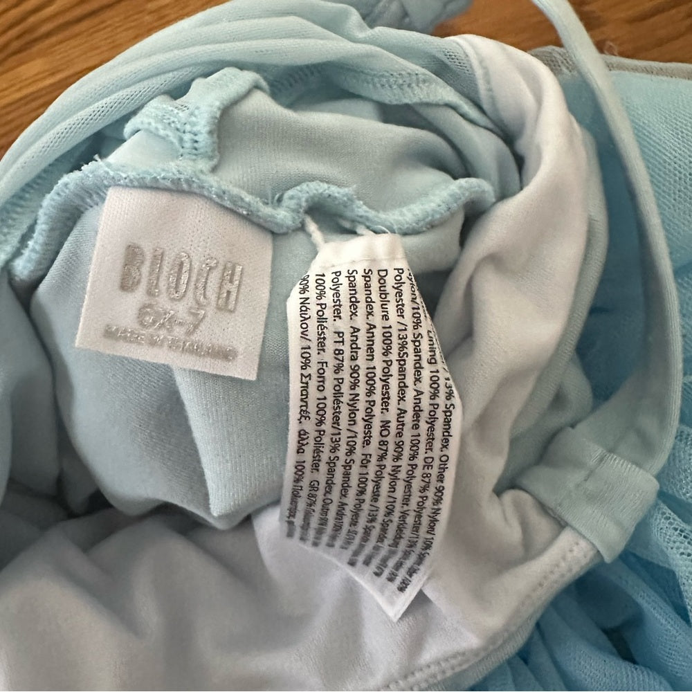 Bloch Girls Blue Leotard Dress Size 6x-7