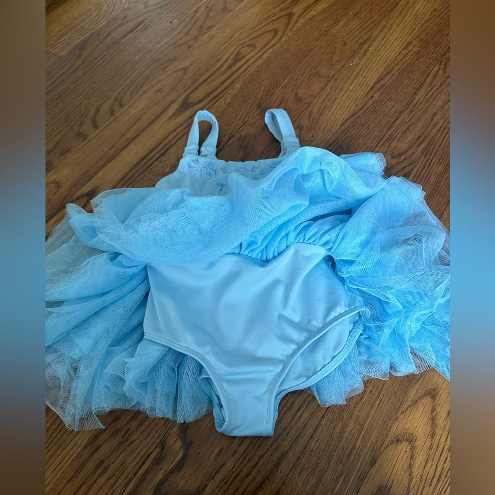 Bloch Girls Blue Leotard Dress Size 6x-7