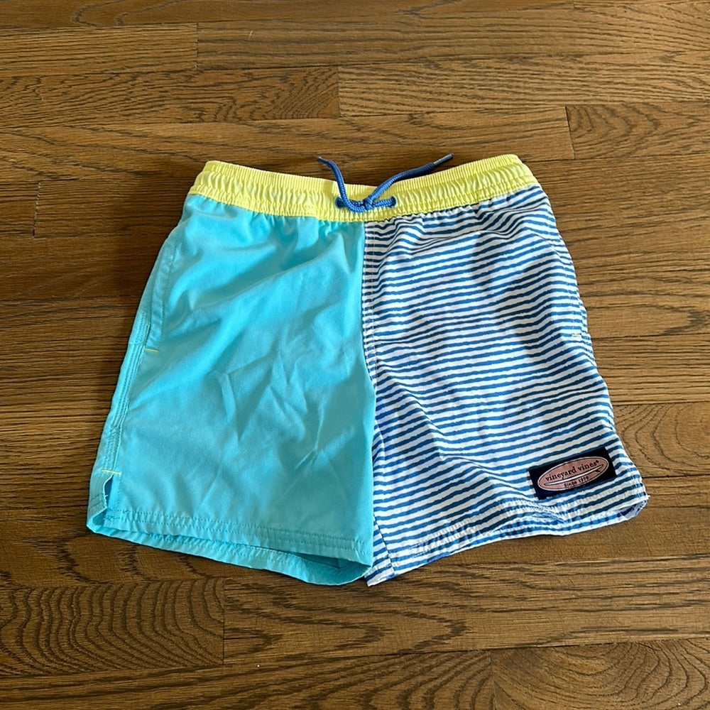 Vineyard Vines Boy’s Colorblock Swim Trunks - Size 7