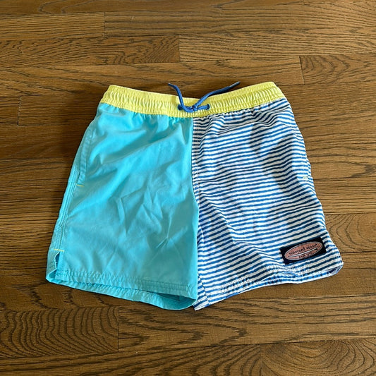 Vineyard Vines Boy’s Colorblock Swim Trunks - Size 7