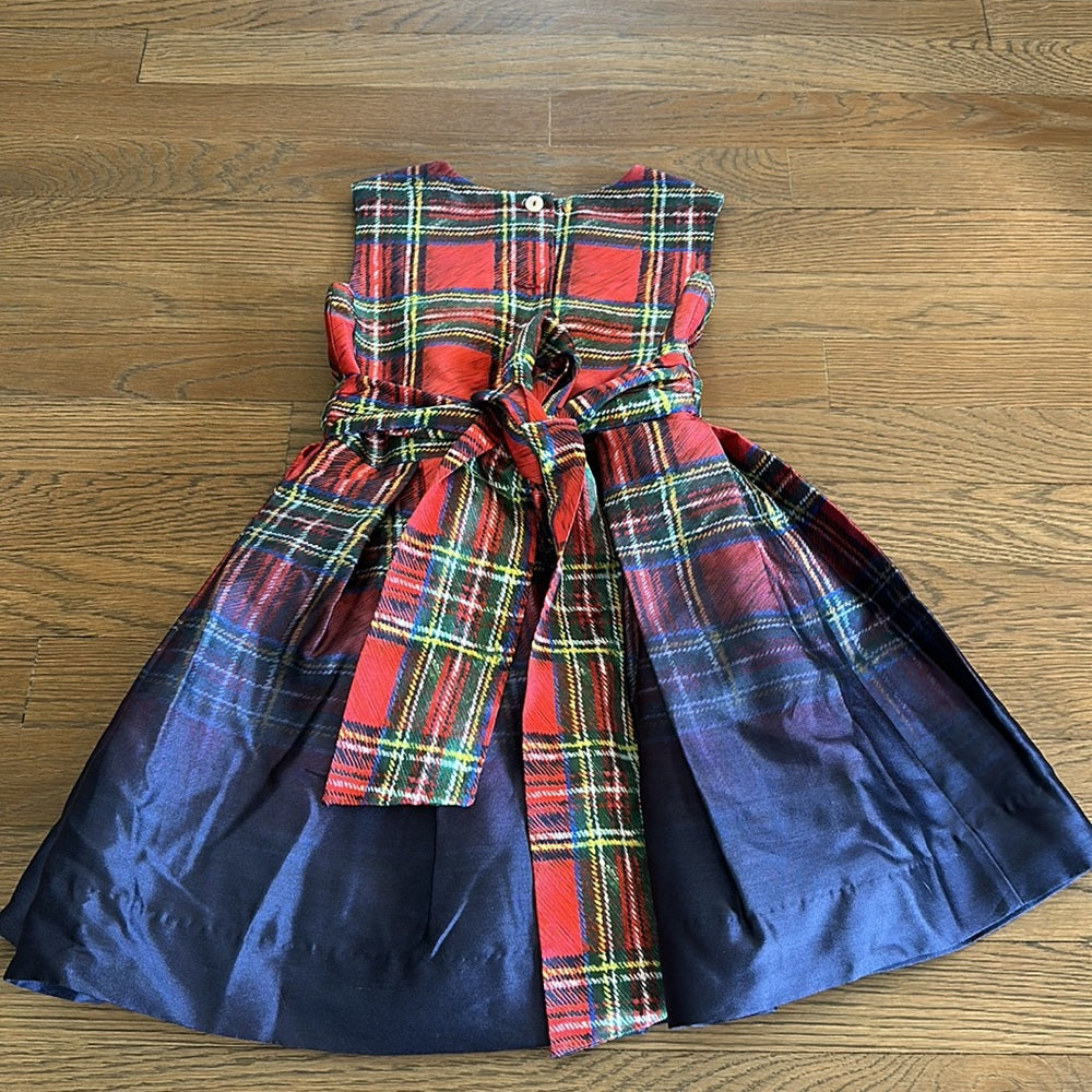 Oscar de la Renta Girl’s Plaid Bow Dress - Size 5Y