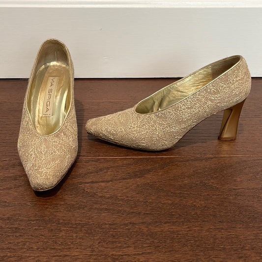Via Spiga Gold/Tan Women’s Pumps Size 8.5