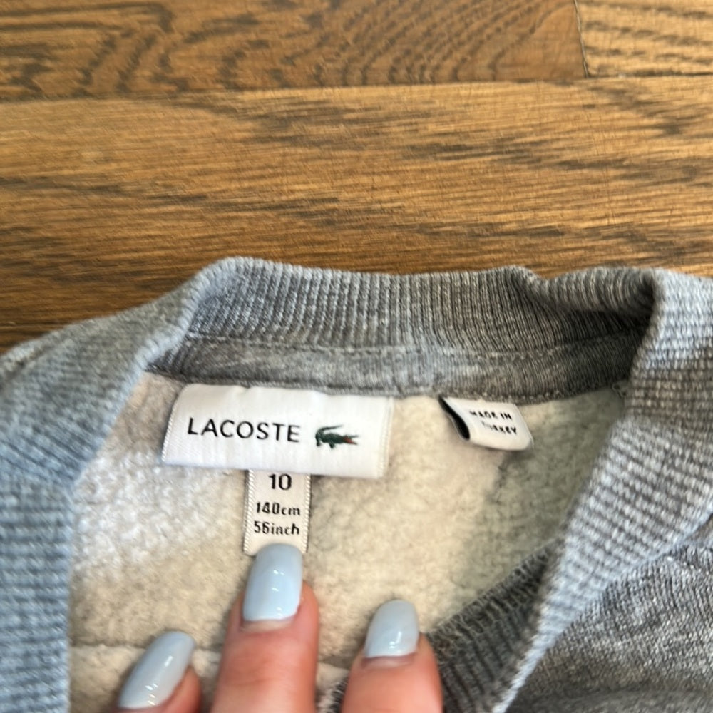 Lacoste Boys Graphic Crewneck - Size 10