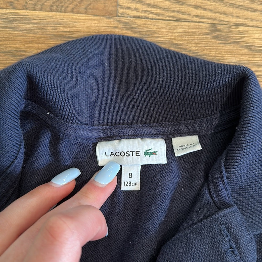 Lacoste Boys Simple Navy Polo - Size 8