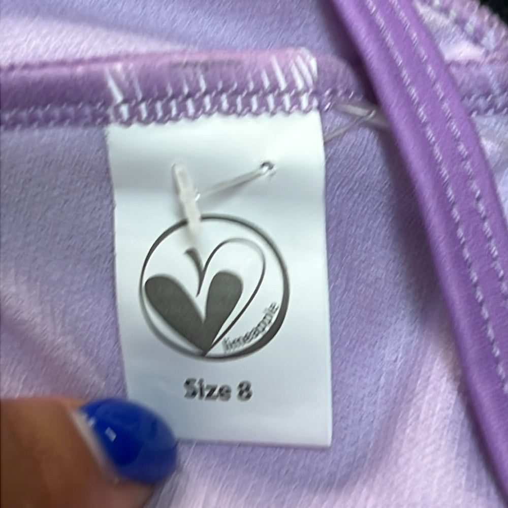NWT Limeapple Girls Pink and Purple Tie Dye One Piece Bathing suit Size 8